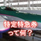 特定特急券って何？自由席特急券との違いは？